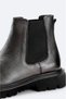 Men's Anthracite 100% Leather Flexible Sole Chelsea Boots A52Y8001 - 3