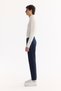 Men's Navy Blue Elastic Bi-Stretch Lightweight Slim Fit Trousers A52Y3213 - 2
