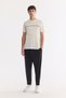 Men's Ecru Crew Neck Printed Soft Touch Regular Fit T-Shirt A61Y1060 - 6