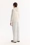 Men's Ecru Hooded Soft Touch Fleece Regular Fit Sweatshirt A52Y1268 - 6