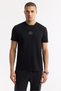 Men's Black Crew Neck Printed Bi-Stretch Interlock Regular Fit T-Shirt A51Y1162 - 6