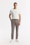 Men's Mink Elastic Waist Bi-Stretch Technical Fabric Slim Fit Trousers A51Y3077 - 2