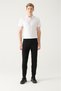 Men's Black 5-Pocket Stretch Canvas Slim Fit Trousers B003001