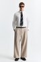 Loose Fit Pleated Trousers