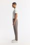 Men's Mink Elastic Waist Bi-Stretch Technical Fabric Slim Fit Trousers A51Y3077 - 3