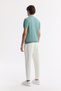 Men's Nile Green Polo Neck Viscose Blend Basic Knitwear Regular Fit T-Shirt B005120 - 4