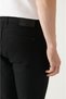 Men's Black 5-Pocket Stretch Canvas Slim Fit Trousers B003001 - 7