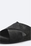 Men's Black Cross-Strapped Lightweight Comfortable Sole Sandals Slippers A51Y8300 - 3