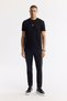 Men's Black Crew Neck Printed Bi-Stretch Interlock Regular Fit T-Shirt A51Y1162 - 5