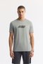 Men's Gray Crew Neck Printed Rayon Soft Touch Regular Fit T-Shirt A51Y1031