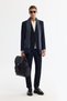 Men's Navy Blue Mono Collar Bi-Stretch Blazer Comfort Slim Fit Jacket A42Y4011 - 6