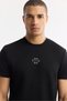 Men's Black Crew Neck Printed Bi-Stretch Interlock Regular Fit T-Shirt A51Y1162 - 2