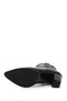 Women's Black Zippered Pointed Toe Genuine Leather Boots - 7