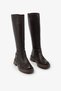 Brown Genuine Leather Buckle Long Women's Boots - 3