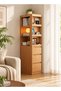 Modern Wooden Bookshelf with 3 Drawers, 160cm Tall Freestanding Bookcase, Multi-Tier Display Shelf, Space-Saving Storage Cabinet for Bedroom, Living Room and Office, 50 x 40 x 160cm