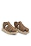 Galle Genuine Leather Single Velcro Unisex Kids Sandals Sand Color - 7