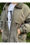 Hopefuldesign Plush Detailed Plush-Collar Adjustable Elastic Inflatable Coat - 2