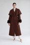 Cape-Style Detailed Coat, Coffee