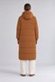 Hooded Inflatable Jacket with Snap Detailing on the Sides in Brown - 3