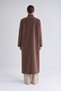 Gold-Accented Fur-Trimmed Coat, Brown - 3