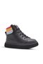 Angel Lace-Up and Zip-Up Leather Girls' Boots, Black
