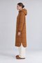 Hooded Inflatable Jacket with Snap Detailing on the Sides in Brown - 2