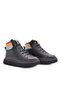 Angel Lace-Up and Zip-Up Leather Girls' Boots, Black - 6
