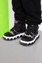 Urban Genuine Leather Boys' Lace-Up Boots with Zipper, Black - 2