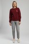 Petra women's o-neck sweatshirt, burgundy.