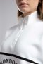 Grace women's stand-up collar sweatshirt, white. - 4