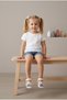 Glow Girl Baby Butterfly Figurine with Glittery Rhinestone Details, White, Closed-Back Sandals, White - 5