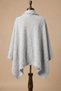 Snap Fastener Premium Shoulder Shawl Poncho - Gray - 6