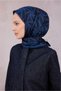 Silk Scarf - 4221-56 Navy Blue Twill - 2