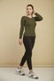 Women's Plus Size Khaki Sweater Collar Guipure Cty-cnd-11903b - 5