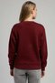 Petra women's o-neck sweatshirt, burgundy. - 4