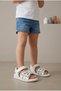 Glow Girl Baby Butterfly Figurine with Glittery Rhinestone Details, White, Closed-Back Sandals, White - 3