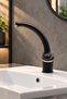 Sema Black Short Mix On/Off Bathroom Sink Faucet - 2