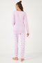 Soft-Textured, Standard-Fit, Crew Neck, Patterned, Comfortable Winter Pajama Set for Women PAJAMA SET - 8