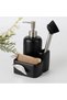 Leaf Liquid-Filled Sponge Holder, Black and Silver