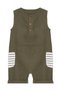 Baby Boy Green Muslin Jumpsuit - 3