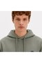 065809 Logo Embroidered Men's Hooded Sweatshirt Khaki - 5