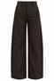 Brown Wide-Leg Barrel Pants - 4290