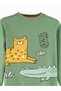 Boys' Winter Animal-Print Khaki Long-Sleeve 2-Piece Sweatsuit Set, Ages 2–6 - 6