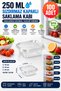 Airtight Storage Containers, 250 ml, 100-Pack, Plastic Containers with Lids for the Refrigerator and Freezer
