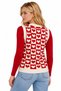 Red Heart V-Neck Regular Women's Sweater - 2