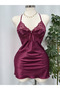 Satin Double Plum Nightgown and Robe Set - 3