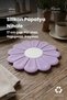 Silicone Daisy-Themed Coaster - 17 cm diameter - Purple - 2