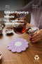Silicone Daisy-Themed Coaster - 17 cm diameter - Purple