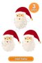 3 Pieces of Santa Claus Ornaments, Felt Christmas Santa Claus, 10 Cm. - 2
