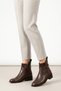 Suela Genuine Leather Zippered Women's Boots Brown